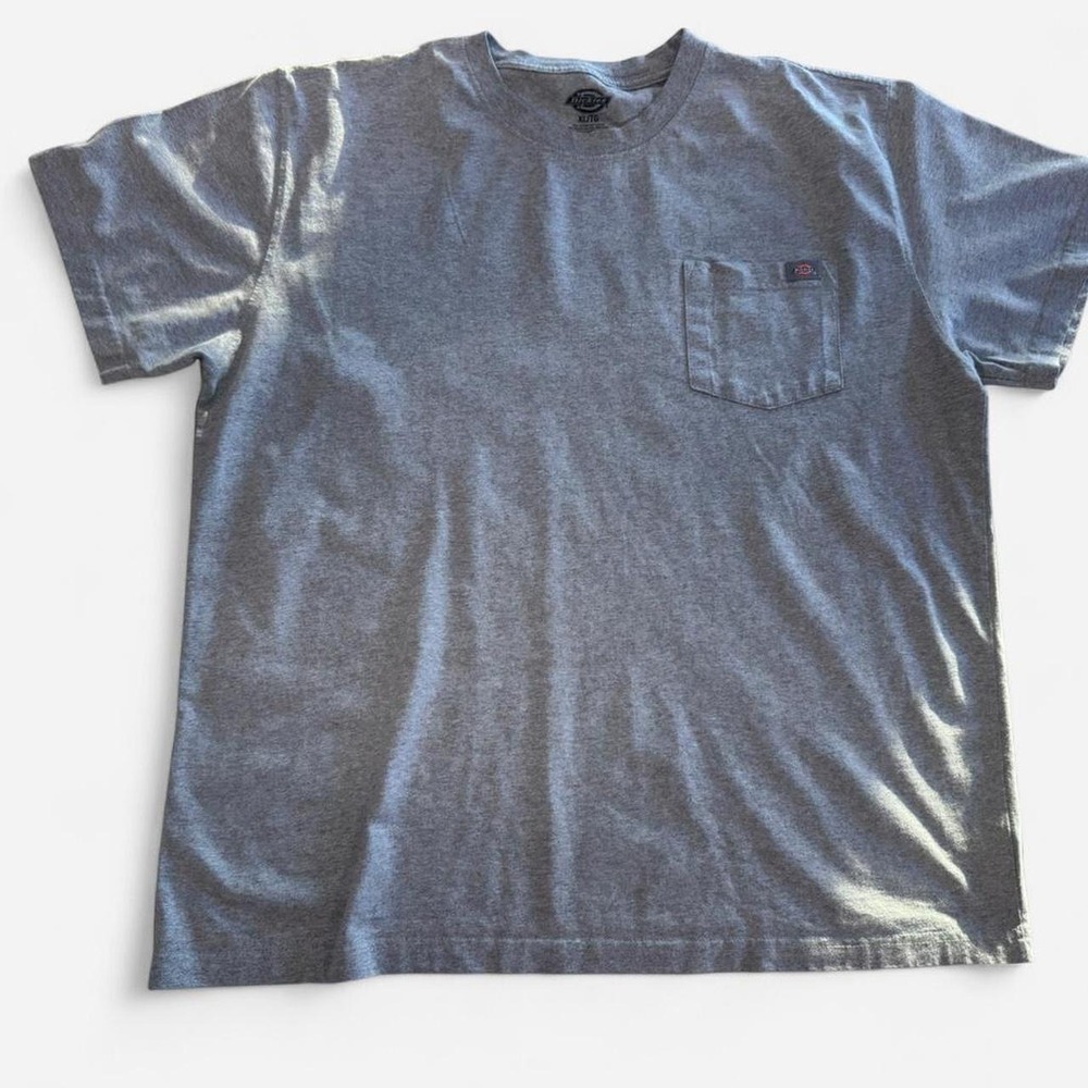 Dickies Men's Short Sleeve Heavyweight Work T-Shirt Heather Gray Pocket Sz XL